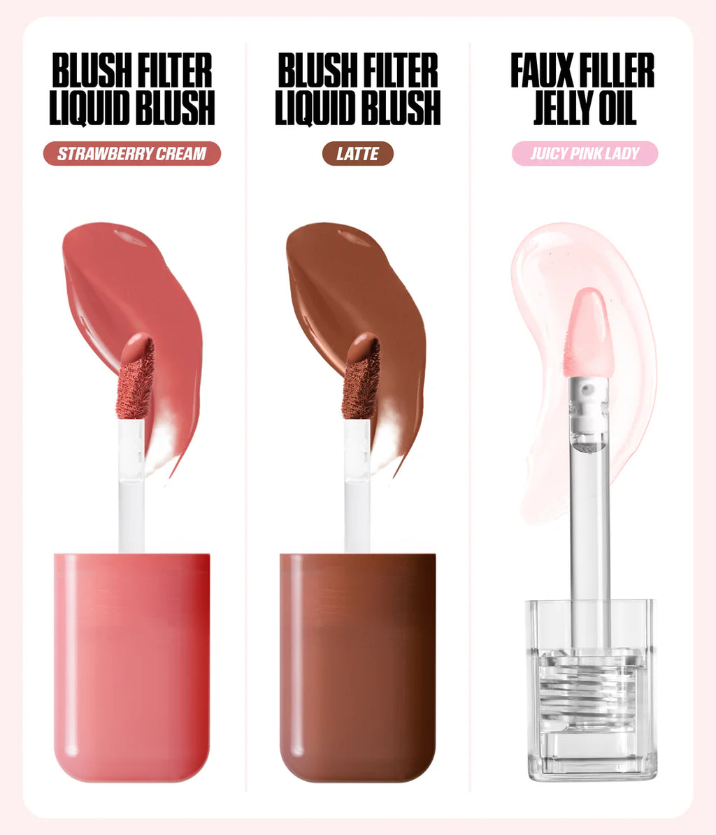 Huda Beauty Habibti lip & Cheek Full Size Set